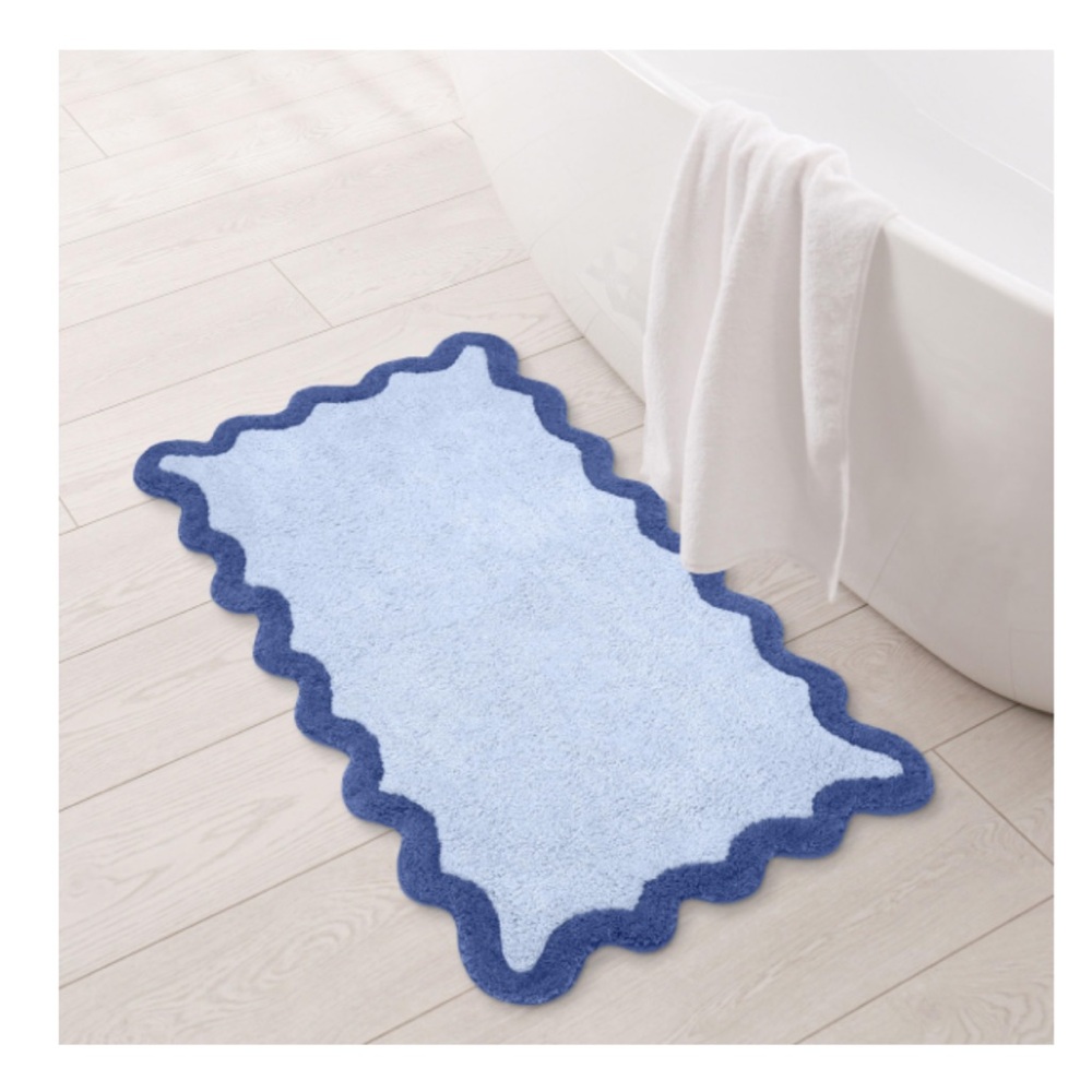 Blue Bathroom Mat Absorbent & Quick-Dry 20x32”